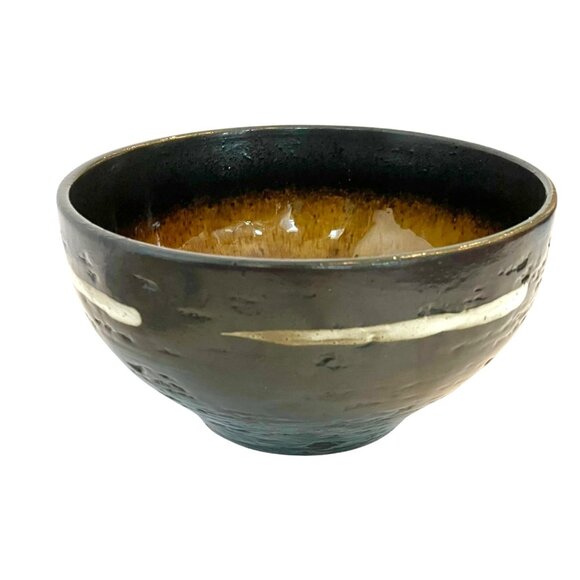 NEW Joseph Abboud Solaris Constellation Brown Drip Glaze Soup Cereal Bowls - Picture 7 of 14